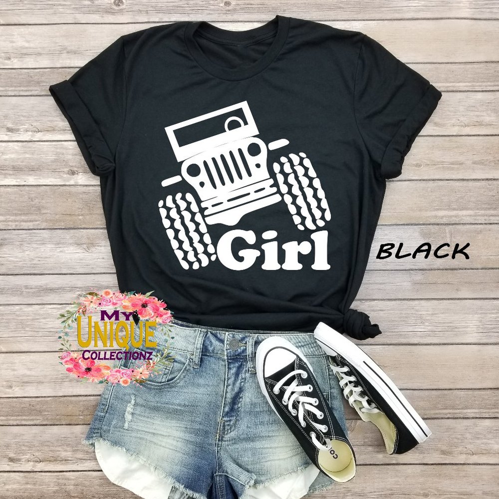 Jeep Girl Shirt, Jeep Wrangler, Black Jeep Shirt